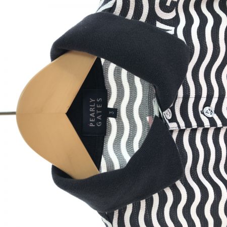  PEARLY GATES パーリーゲイツ ゴルフウエア メンズ 半袖ポロシャツ サイズ3 053-1160505 ホワイト×ネイビー