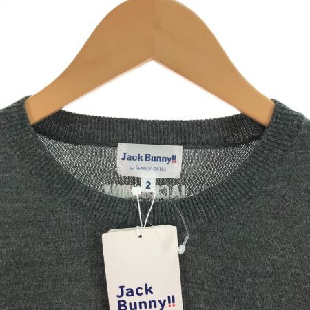  Jack Bunny!! ジャックバニー ゴルフウエア レディース ニット サイズ2 263-8270024 グレー