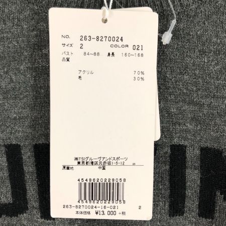  Jack Bunny!! ジャックバニー ゴルフウエア レディース ニット サイズ2 263-8270024 グレー