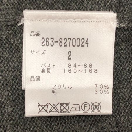  Jack Bunny!! ジャックバニー ゴルフウエア レディース ニット サイズ2 263-8270024 グレー