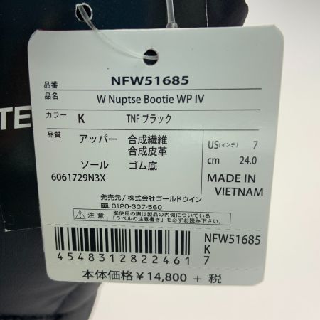  THE NORTH FACE ザノースフェイス ヌプシ ブーティ ブーツ 24cm NFW51685 ブラック