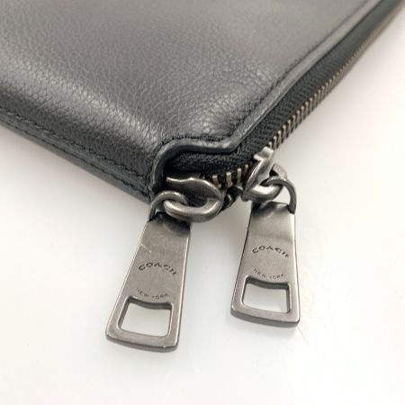 COACH コーチ ストライプ タブレットケース クラッチバッグ セカンドバッグ F66312 ブラック x ブルー
