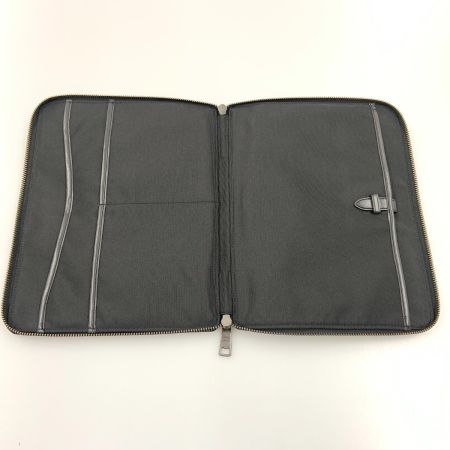  COACH コーチ ストライプ タブレットケース クラッチバッグ セカンドバッグ F66312 ブラック x ブルー