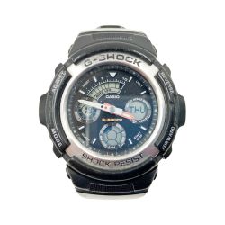 〇〇 CASIO カシオ ショック デジアナ クォーツ腕時計 AW-590-1AJF  ブラック Cランク
