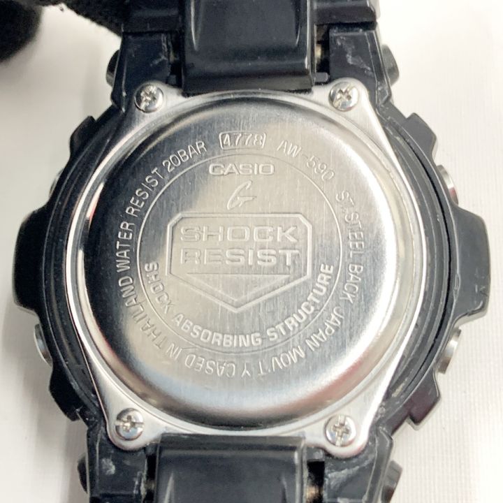 CASIO カシオ ショック デジアナ クォーツ腕時計 AW-590-1AJF ブラック