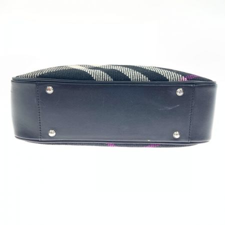  BURBERRY バーバリー ハンドバッグ  ブラック x パープル