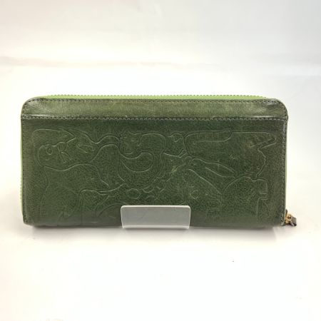  Dakota ダコタ アニマーレ ラウンドファスナー 長財布 カーキ 現状渡し