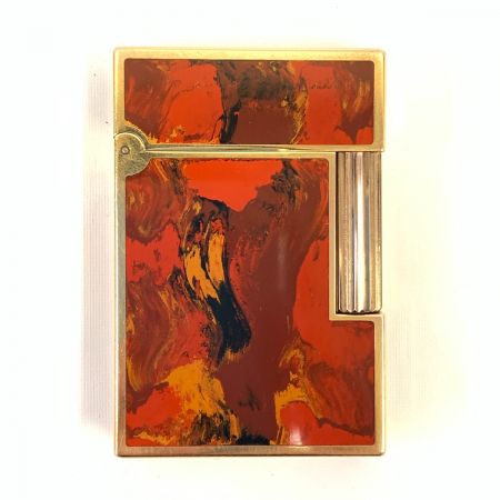  S.T.Dupont エステーデュポン ギャッツビー 漆 マーブル ローラーガスライター ブラウン 現状渡し