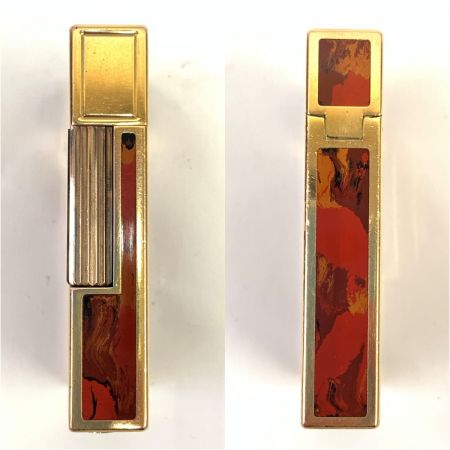  S.T.Dupont エステーデュポン ギャッツビー 漆 マーブル ローラーガスライター ブラウン 現状渡し