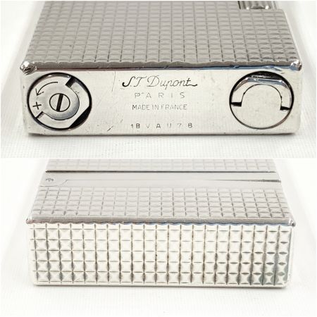  S.T.Dupont エステーデュポン ライン2 ダイヤモンドヘッドカット ガスライター  16184 シルバー 現状渡し 