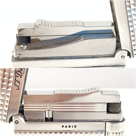  S.T.Dupont エステーデュポン ライン2 ダイヤモンドヘッドカット ガスライター  16184 シルバー 現状渡し 