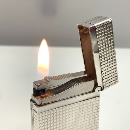  S.T.Dupont エステーデュポン ライン2 ダイヤモンドヘッドカット ガスライター  16184 シルバー 現状渡し 