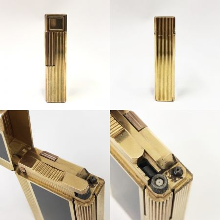  S.T.Dupont エステーデュポン ライン1 ロング 都彰 ガスライター 着火確認済  ゴールド×ブラック 現状渡し