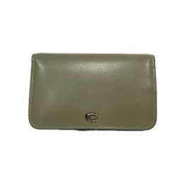 COACH コーチ カードケース コインケース ミニ財布 C4818 オリーブ Bランク