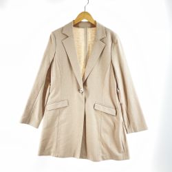〇〇 PINORE ピノーレ レディース ジャケット 1つボタン サイズ40 ベージュ Aランク