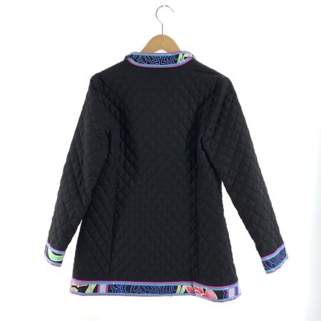  LEONARD レオナール レディース 中綿ジャケット サイズ38 ブラック×ブルー