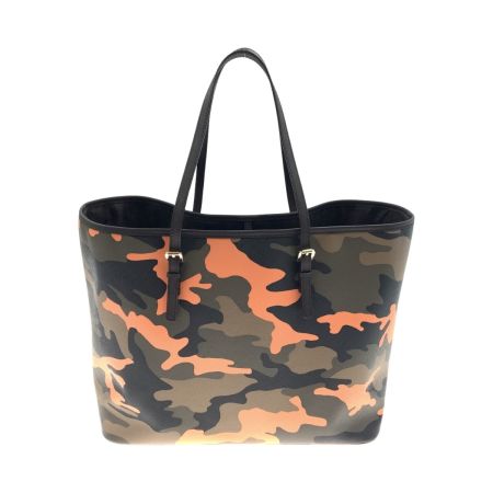  MICHAEL KORS マイケルコース カモフラージュ 迷彩柄 トートバッグ オレンジ