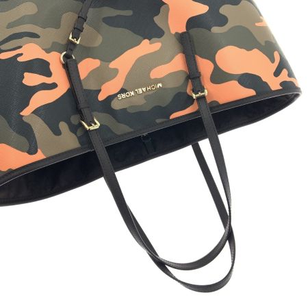  MICHAEL KORS マイケルコース カモフラージュ 迷彩柄 トートバッグ オレンジ