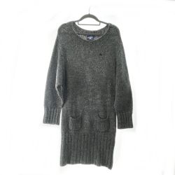 〇〇 BURBERRY BLUE LABEL バーバリーブルーレーベル レディース ニットワンピース サイズ38 グレー Bランク