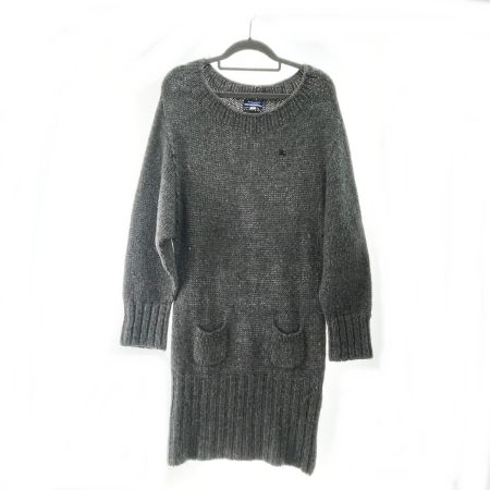  BURBERRY BLUE LABEL バーバリーブルーレーベル レディース ニットワンピース サイズ38 グレー