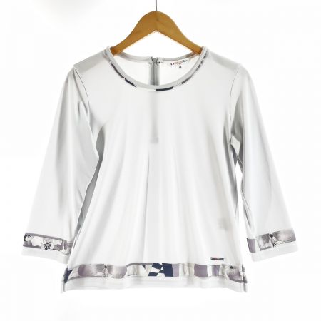  LEONARD レオナール レディース カットソー サイズ40 ライトグレー