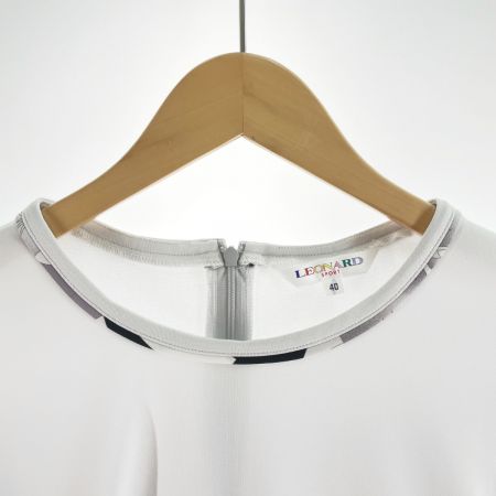  LEONARD レオナール レディース カットソー サイズ40 ライトグレー