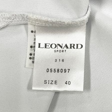  LEONARD レオナール レディース カットソー サイズ40 ライトグレー