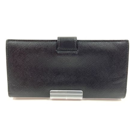  PRADA プラダ サフィアーノ トライアングル ロゴ 長財布  1MV025 ブラック