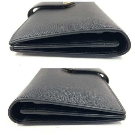  PRADA プラダ サフィアーノ トライアングル ロゴ 長財布  1MV025 ブラック