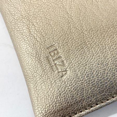  IBIZA イビサ 本革 ファスナー 付き 長財布  ゴールド