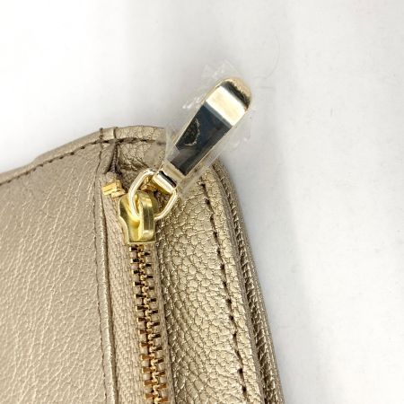  IBIZA イビサ 本革 ファスナー 付き 長財布  ゴールド