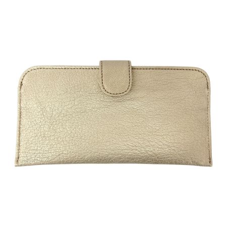  IBIZA イビサ 本革 ファスナー 付き 長財布  ゴールド