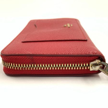 COACH コーチ アコーディオン ラウンドファスナー 長財布　 F54007 レッド