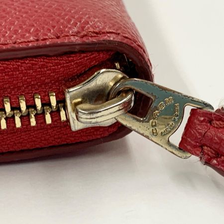 COACH コーチ アコーディオン ラウンドファスナー 長財布　 F54007 レッド