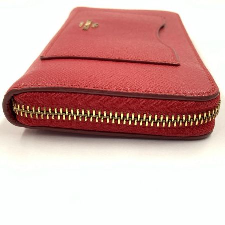 COACH コーチ アコーディオン ラウンドファスナー 長財布　 F54007 レッド
