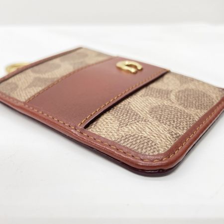  COACH コーチ パスケース ミニ スキニー ID ケース・シグネチャー キャンバス CI185 ブラウン