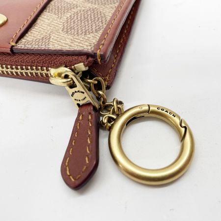  COACH コーチ パスケース ミニ スキニー ID ケース・シグネチャー キャンバス CI185 ブラウン