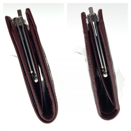  BURBERRY LONDON バーバリーロンドン ノバチェック がま口 2つ折り財布 レッド x ベージュ 現状渡し