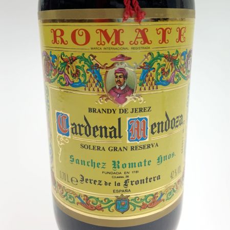   サンチェス ロマテ カーディナル メンドーサ 700ml 40％ 未開栓