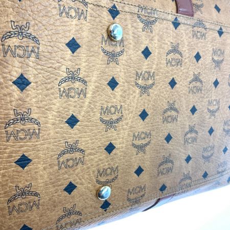  MCM エムシーエム ヴィセトス ロゴグラム ボストンバッグ ブラウン