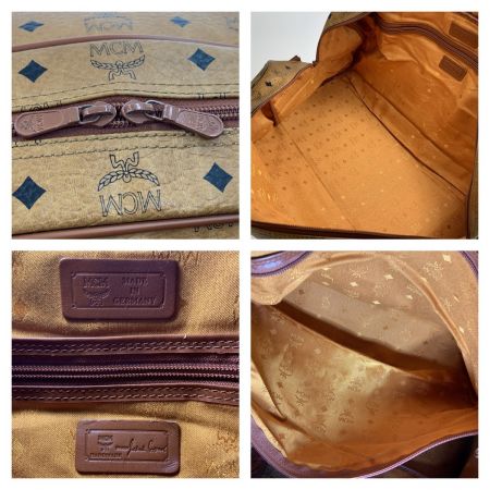  MCM エムシーエム ヴィセトス ロゴグラム ボストンバッグ ブラウン