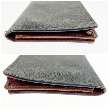  LOUIS VUITTON ルイヴィトン モノグラム ポルト カルト クレディ 二つ折り長札入れ M60825 ブラウン 現状渡し
