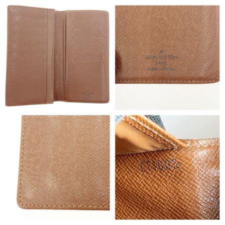  LOUIS VUITTON ルイヴィトン モノグラム ポルト カルト クレディ 二つ折り長札入れ M60825 ブラウン 現状渡し
