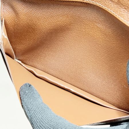  LOUIS VUITTON ルイヴィトン モノグラム ポルト カルト クレディ 二つ折り長札入れ M60825 ブラウン 現状渡し