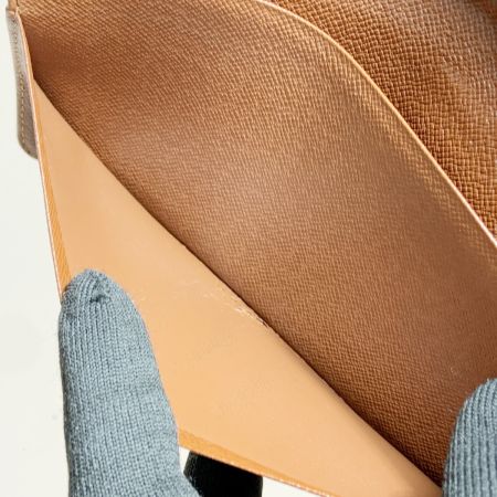  LOUIS VUITTON ルイヴィトン モノグラム ポルト カルト クレディ 二つ折り長札入れ M60825 ブラウン 現状渡し