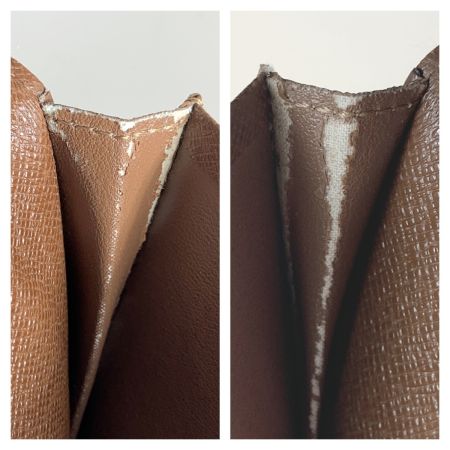  LOUIS VUITTON ルイヴィトン モノグラム ポルト カルト クレディ 二つ折り長札入れ M60825 ブラウン 現状渡し