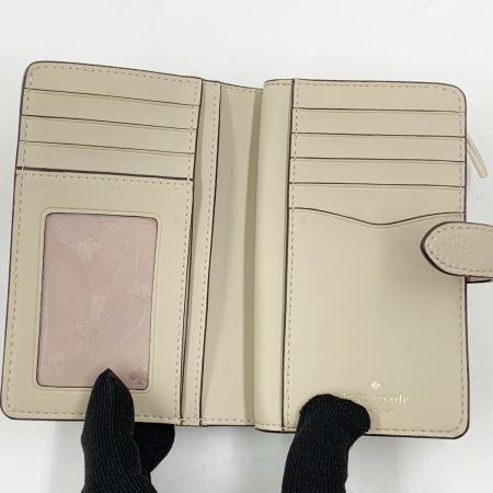  Kate Spade ケイトスペード レイラ ミディアム コンパクト バイフォールド ウォレット 財布 K6396 UG3 ベージュ