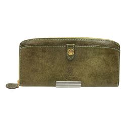 〇〇 Dakota ダコタ コラッジョ ラウンドファスナー 長財布 グリーン Aランク