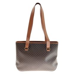 〇〇 CELINE セリーヌ マカダム トート ワンショルダーバッグ ブラウン Bランク