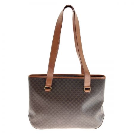  CELINE セリーヌ マカダム トート ワンショルダーバッグ ブラウン